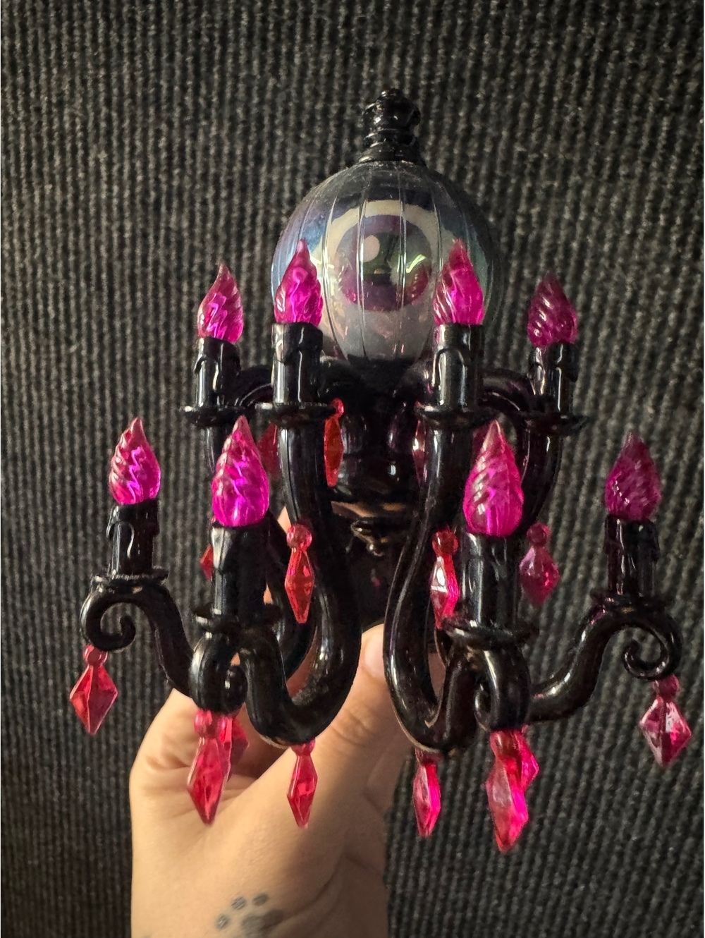 Bath & Body Works Black and Pink Chandelier Night Light Plug-In